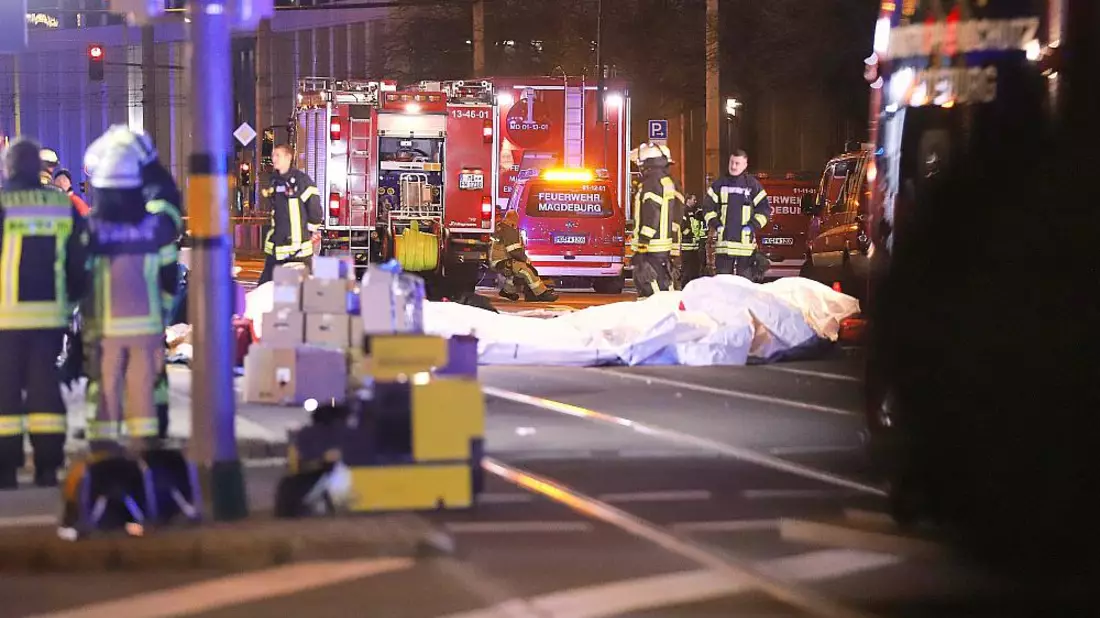 Anschlag auf Magdeburger Weihnachtsmarkt am 21.12.2024 - Bild: über dts Nachrichtenagentur