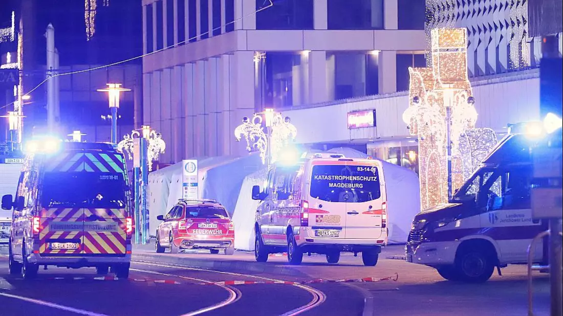 Auto rast auf Magdeburger Weihnachtsmarkt in Menschenmenge am 20.12.2024 - Bild: über dts Nachrichtenagentur