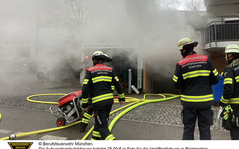 FW-M: Zwei Pkw brennen in Tiefgarage (Sendling) - Foto: presseportal.de