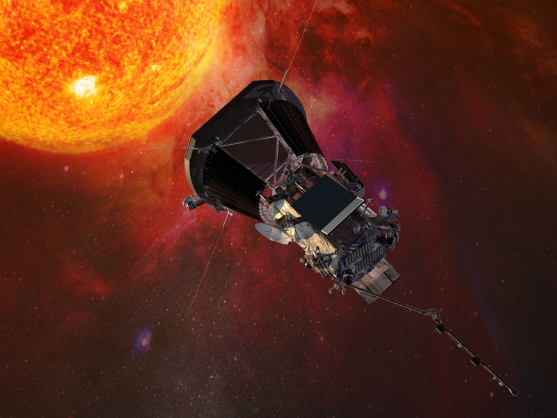 Die Sonde «Parker Solar Probe» auf dieser Computergrafik ist 2018 gestartet. (Archivbild) - Foto: Johns Hopkins University Applied Physics Laboratory/Nasa/dpa