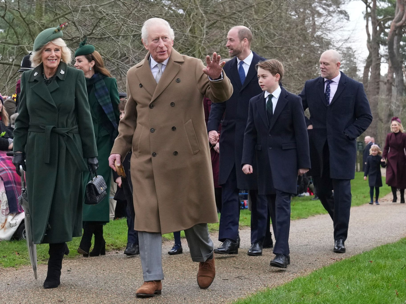 Für besonderes Aufsehen sorgte Prinzessin Kate, die sich seit ihrer Krebserkrankung und der beendeten Chemotherapie nur selten öffentlich gezeigt hatte. - Foto: Jon Super/AP/dpa