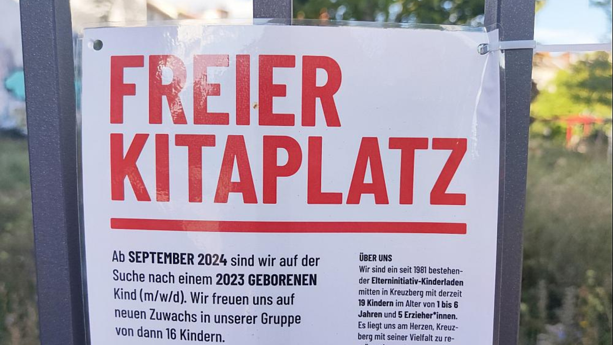 Ausschreibung von Kitaplatz (Archiv) - Foto: über dts Nachrichtenagentur