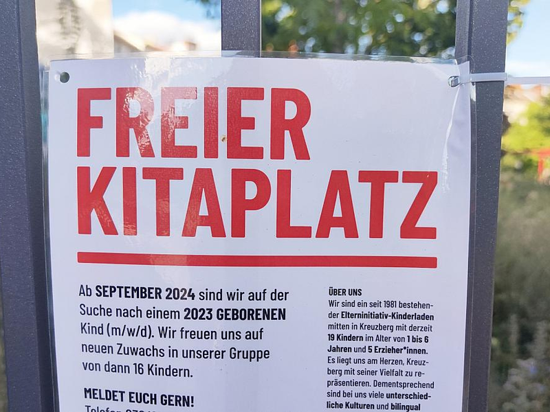 Ausschreibung von Kitaplatz (Archiv) - Foto: über dts Nachrichtenagentur