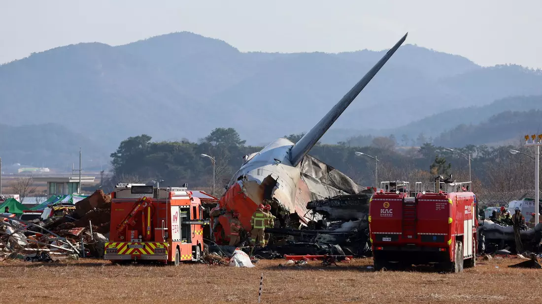 Vermutlich haben nur zwei Menschen das Unglück überlebt.  - Bild: Cho Nam-soo/Yonhap/AP/dpa