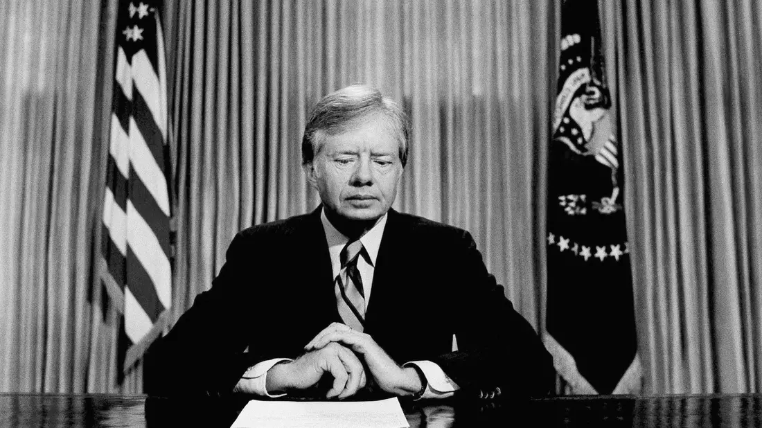 Weltweit zollten Politiker dem gestorbenen Ex-US-Präsidenten Carter Respekt. (Archivbild) - Bild: Uncredited/AP/dpa