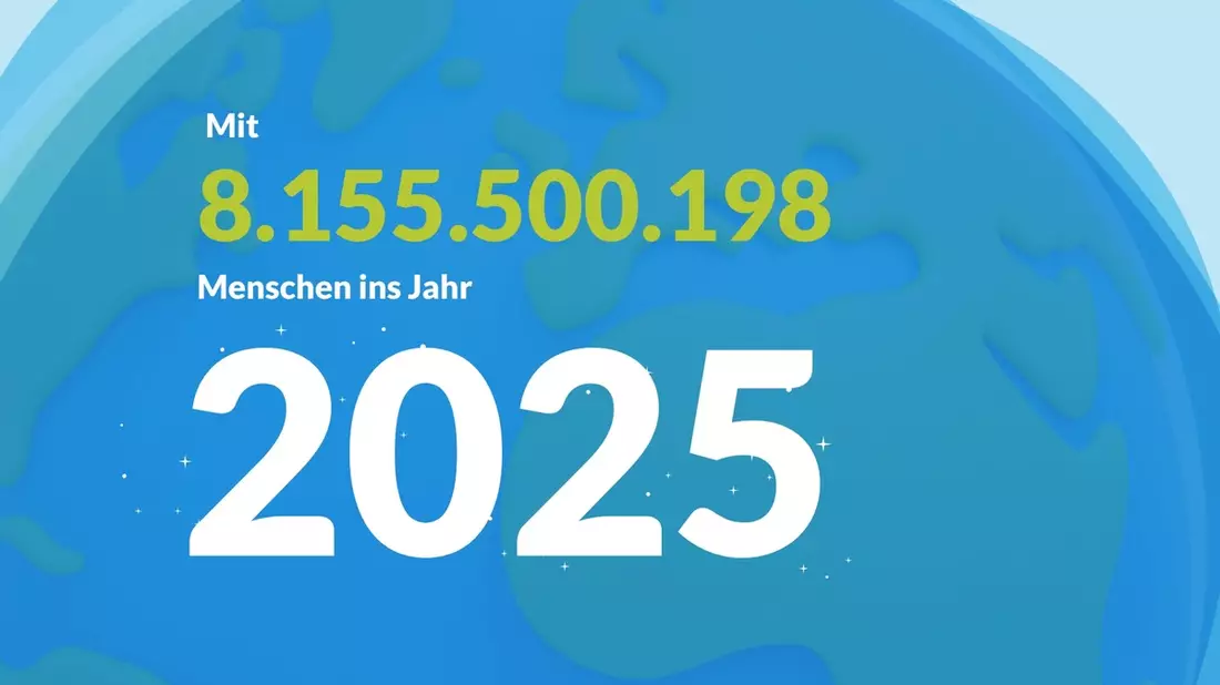 8.155.500.198 Menschen - wie lange noch bis zur neunten Milliarde? - Bild: presseportal.de
