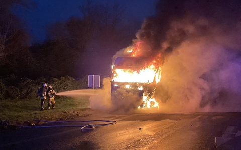 FW-DO: LKW-Brand auf B236-Abfahrt - Foto: presseportal.de