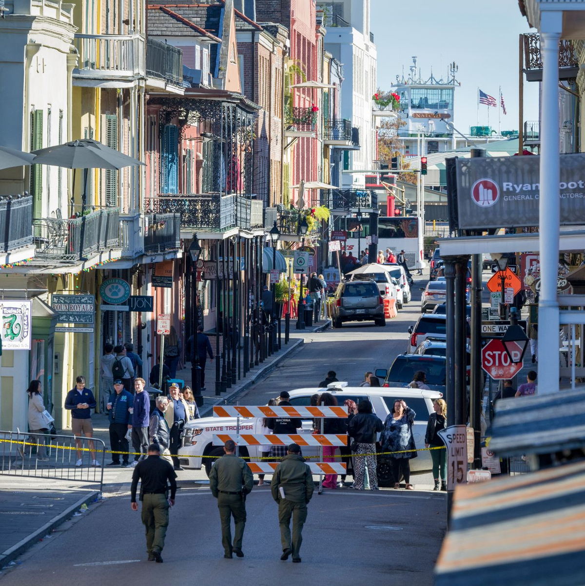 Der Tatort wurde weiträumig abgesperrt. - Foto: Chris Granger/The Times-Picayune/The New Orleans Advocate/AP/dpa