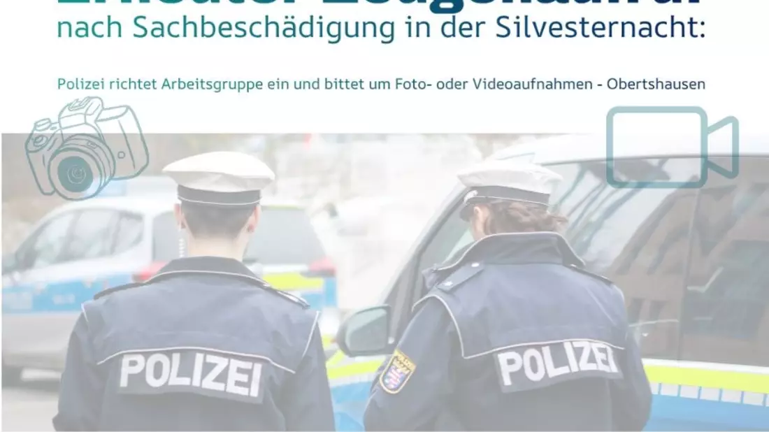 POL-OF: Erneuter Zeugenaufruf nach Sachbeschädigungen in der Silvesternacht: Polizei richtet Arbeitsgruppe ein und bittet um Foto- oder Videoaufnahmen - Bild: presseportal.de
