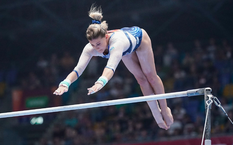 Deutschlands Top-Turnerin Elisabeth Seitz forderte eine Aufarbeitung der Missbrauchsvorwürfe in Stuttgart. - Foto: Uwe Anspach/dpa