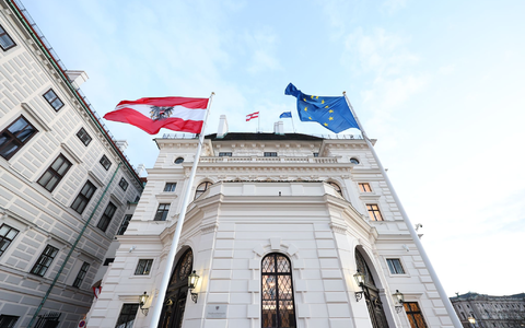 In der Präsidentschaftskanzlei finden richtungsweisende Gespräche statt. (Foto: Archiv) - Foto: Tobias Steinmaurer/APA/dpa