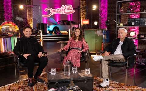 Peter Illmann Markus Kavka Anastasia Zampounidis Formel 1 - Foto: Joyn/Willi Weber, presseportal.de