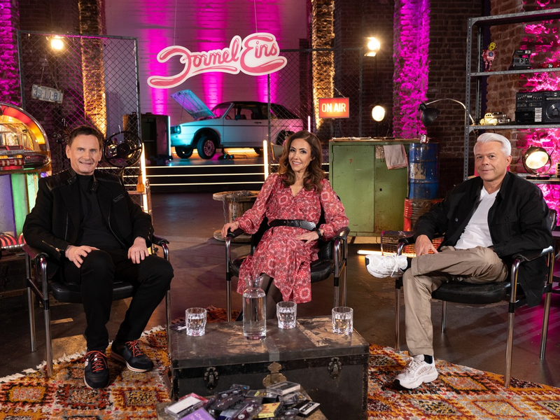 Peter Illmann Markus Kavka Anastasia Zampounidis Formel 1 - Foto: Joyn/Willi Weber, presseportal.de