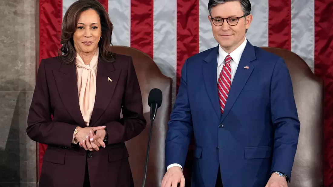 Es war ausgerechnet die Aufgabe von Kamala Harris, das formale Prozedere im Kongress zu leiten und den Wahlsieg ihres Kontrahenten Donald Trump zu besiegeln. - Bild: Matt Rourke/AP/dpa