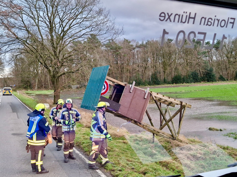 FW Hünxe: Mehrere unwetterbedingte Einsatzstellen - Foto: presseportal.de