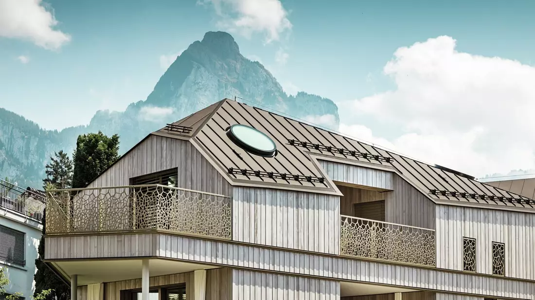 Moderne Wohnanlage in Liebwylen, Schwyz - Bild: PREFA | Croce & Wir über pressetext.de