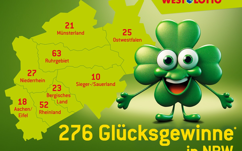 Rekord: erstmals mehr als 50 Millionengewinne / WestLotto-Gewinnerbilanz 2024 - Foto: presseportal.de