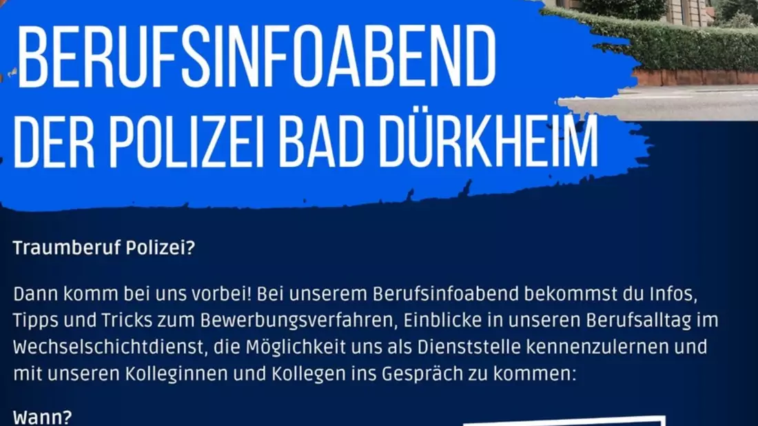 POL-PDNW: Berufsinformationsabend bei der Polizeiinspektion Bad Dürkheim - Bild: presseportal.de