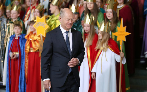 Olaf Scholz mit Sternsingern am 07.01.2025 - Foto: über dts Nachrichtenagentur