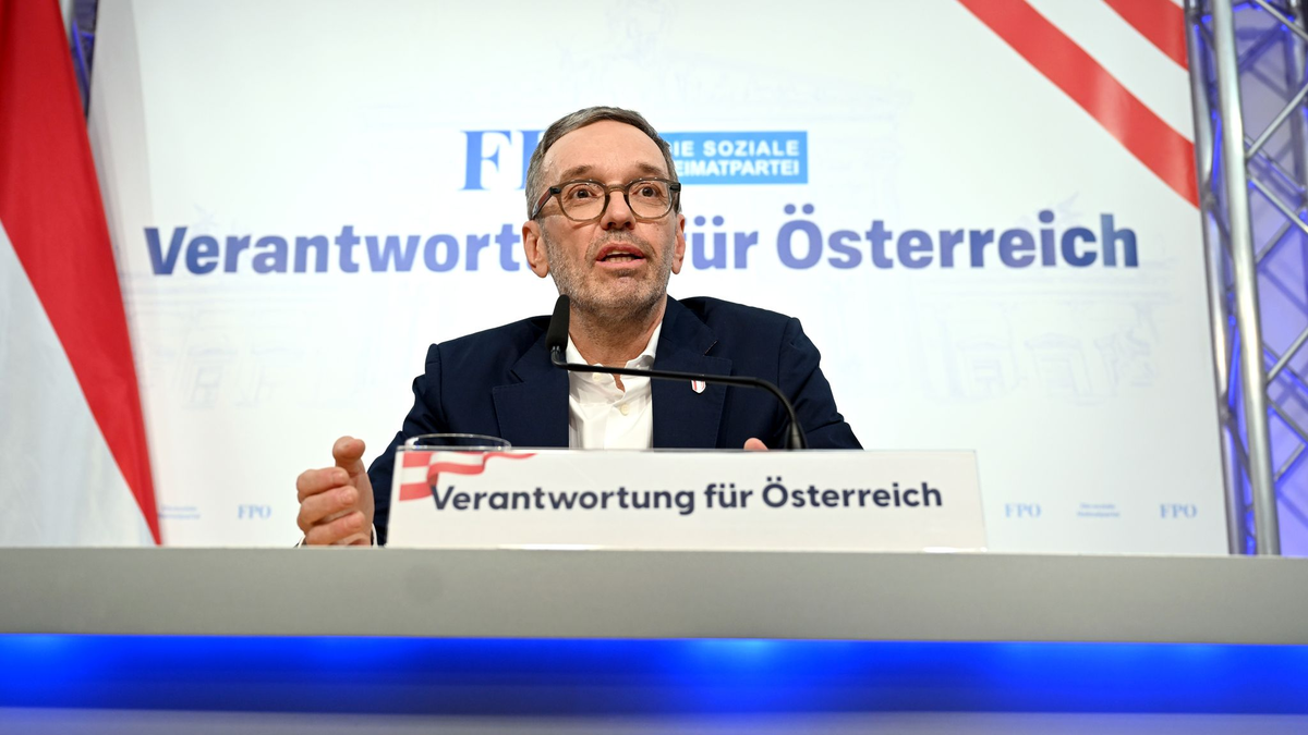 FPÖ-Chef Herbert Kickl stellt der konservativen ÖVP einige Bedingungen vor einer Zusammenarbeit - Foto: Helmut Fohringer/APA/dpa