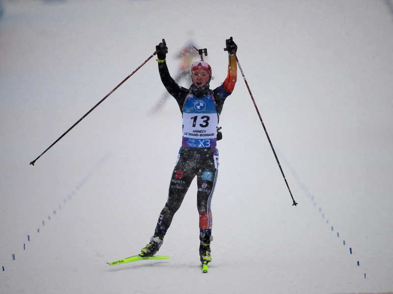 Das Gefühl des Siegens will Selina Grotian noch oft erleben. - Foto: Olivier Chassignole/AFP/dpa