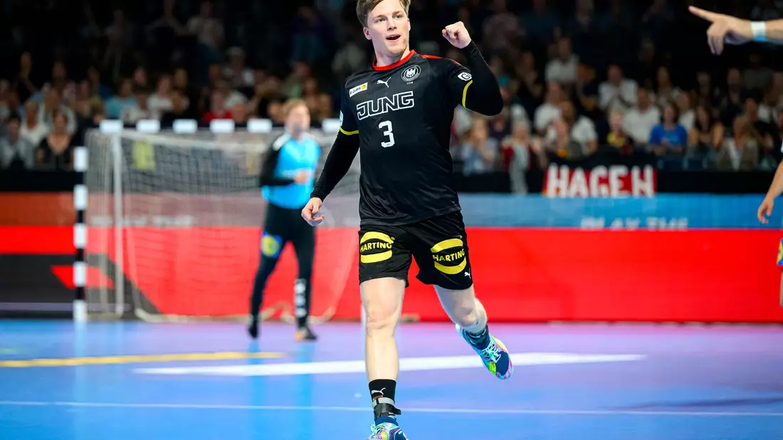 Nils Lichtlein spielt sein zweites großes Turnier im DHB-Trikot.  - Bild: Marco Wolf/wolf-sportfoto/dpa