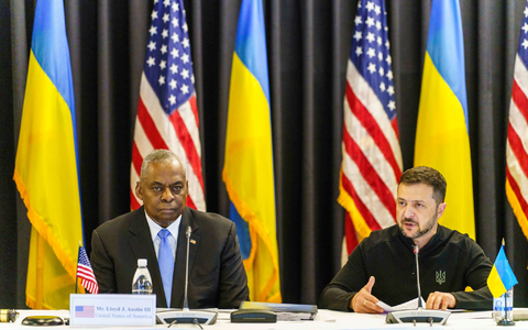 Außer US-Verteidigungsminister Austin (l.) und Selenskyj wurden auch etwa Bundesverteidigungsminister Boris Pistorius (SPD) und Nato-Generalsekretär Mark Rutte erwartet. (Archivbild) - Foto: Andreas Arnold/dpa