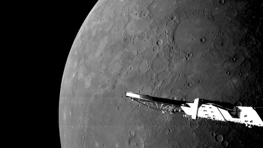 Die Sonde nährte sich dem Merkur auf 295 Kilometer. - Bild: ESA/BepiColombo/MTM/dpa
