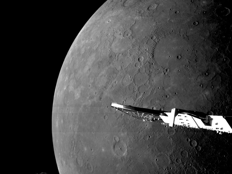 Die Sonde nährte sich dem Merkur auf 295 Kilometer. - Foto: ESA/BepiColombo/MTM/dpa