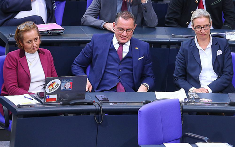AfD-Spitzenpolitiker von Storch, Chrupalla, Weidel (Archiv) - Foto: über dts Nachrichtenagentur
