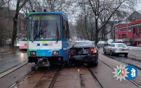 POL-DU: Dellviertel: Straßenbahn beim Wenden übersehen - Ein Verletzter - Foto: presseportal.de