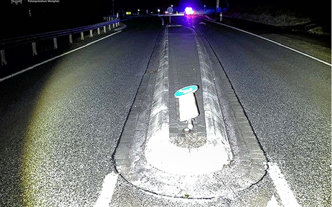 POL-PPWP: Schild umgemäht und abgehauen - Foto: presseportal.de