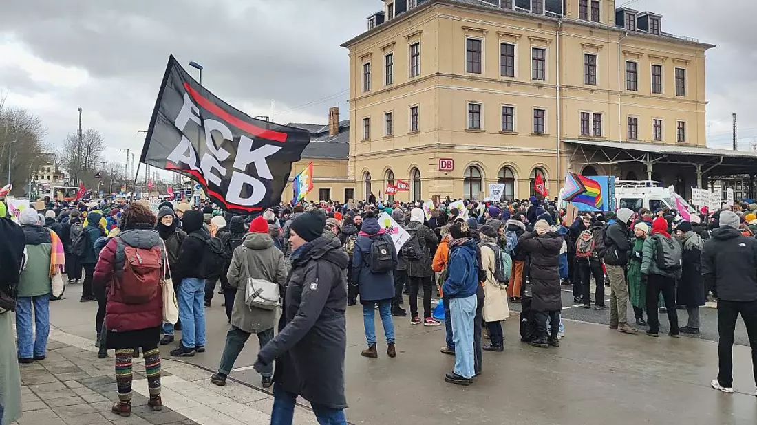 Protest gegen AfD-Parteitag am 11.01.2025 - Bild: über dts Nachrichtenagentur