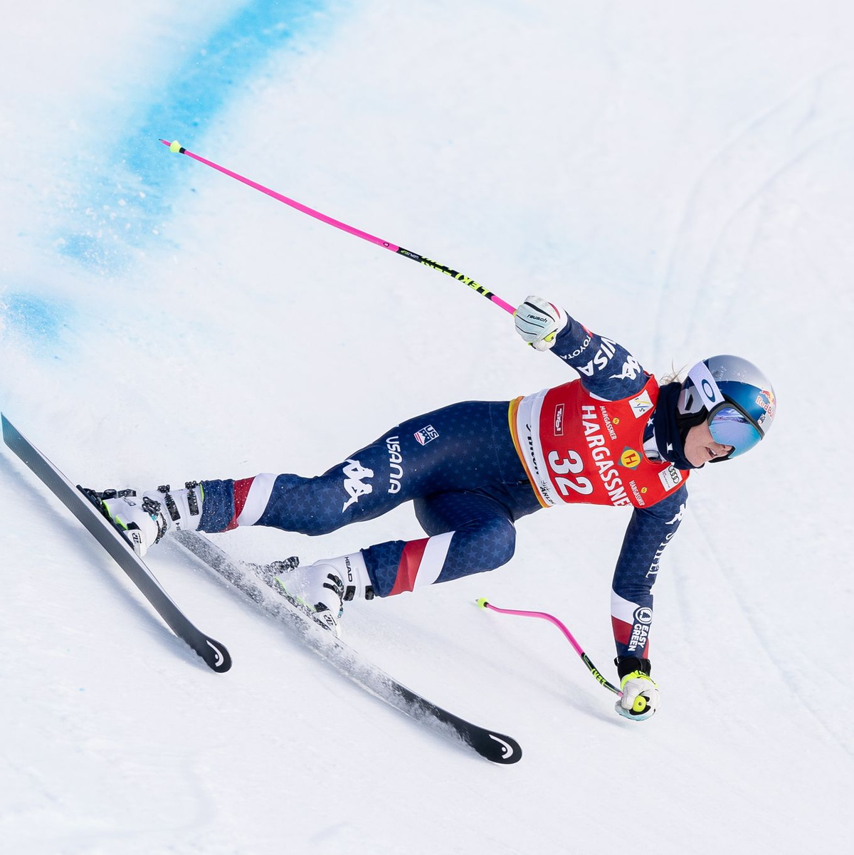 Lindsey Vonn zeigte in der Abfahrt von St. Anton eine starke Vorstellung. - Foto: Expa/Johann Groder/APA/dpa