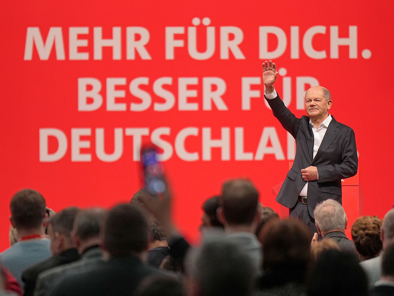 Olaf Scholz ist zum zweiten Mal Kanzlerkandidat der SPD. - Foto: Michael Kappeler/dpa