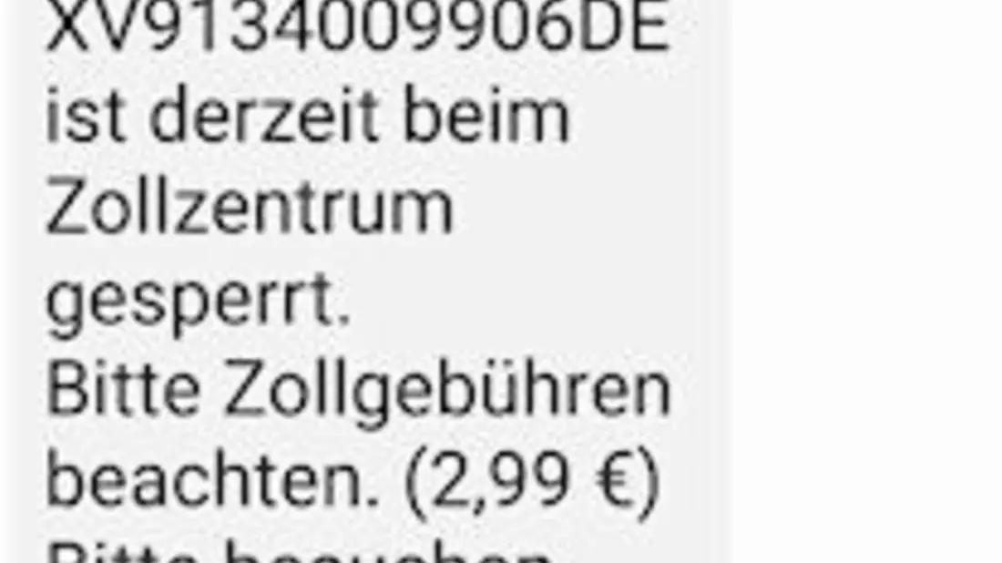 HZA-KI: Fake Paket-SMS - Hauptzollamt Kiel warnt vor gefälschten SMS - Bild: presseportal.de