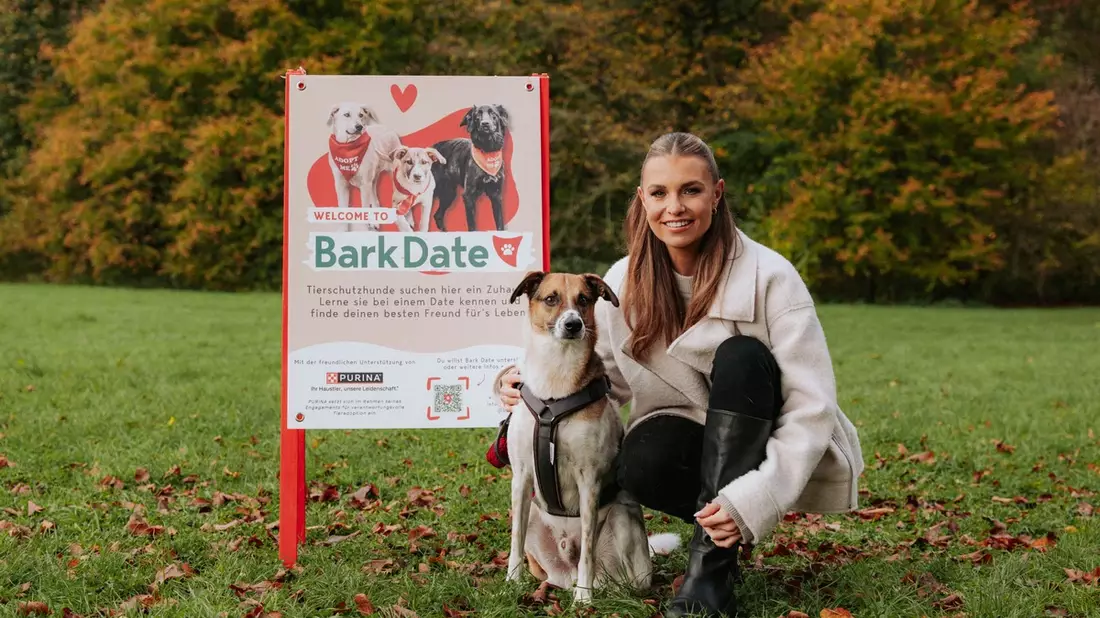 PURINA setzt sich mit TV-Star Laura Wontorra für die Tierschutz-Initiative Bark Date ein / Gemeinsam für glückliche Pfoten: PURINA und Bark Date verkünden Partnerschaft - Bild: presseportal.de