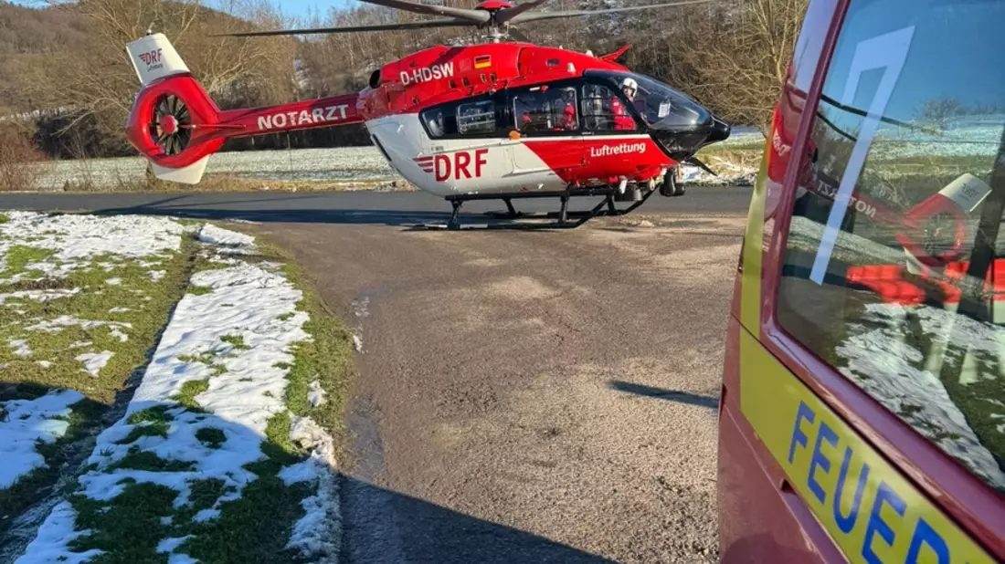 FW-EN: Frau wird nach Sturz durch Rettungshubschrauber ins Krankenhaus geflogen - Bild: presseportal.de