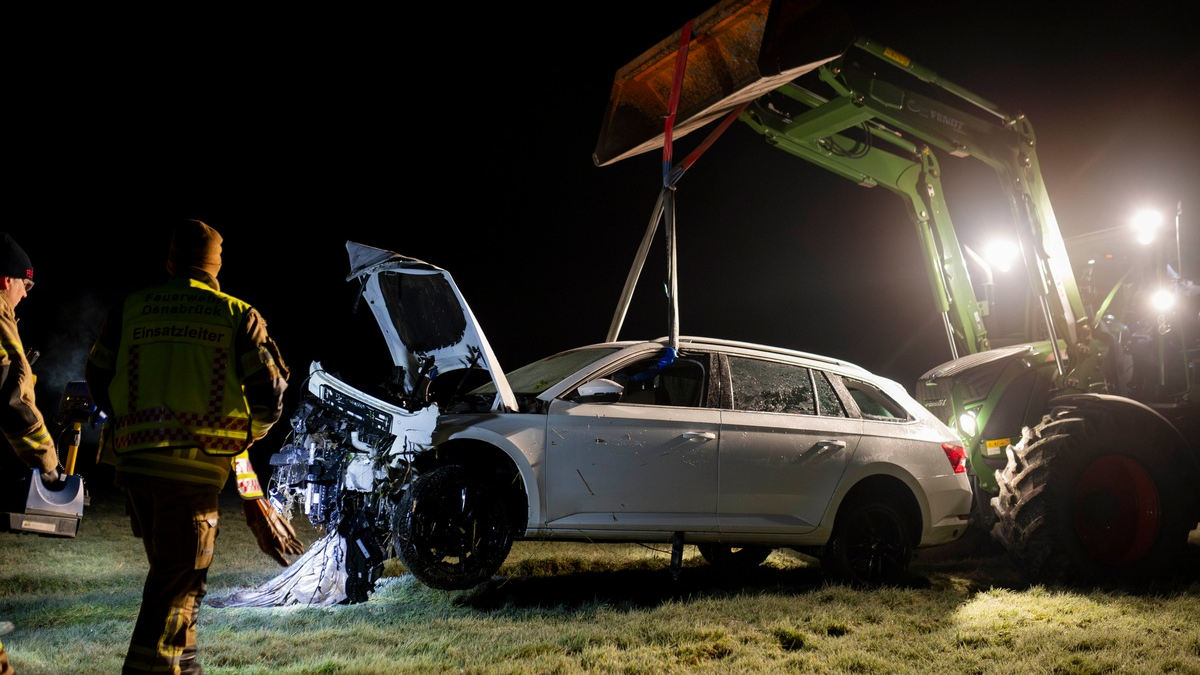 POL-OS: Verkehrsunfall auf Tankstellengelände endet im Goldbach - Foto: presseportal.de
