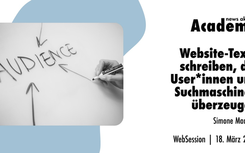 Website-Texte schreiben, die User und Suchmaschinen überzeugen / Ein Webinar der news aktuell Academy - Foto: presseportal.de