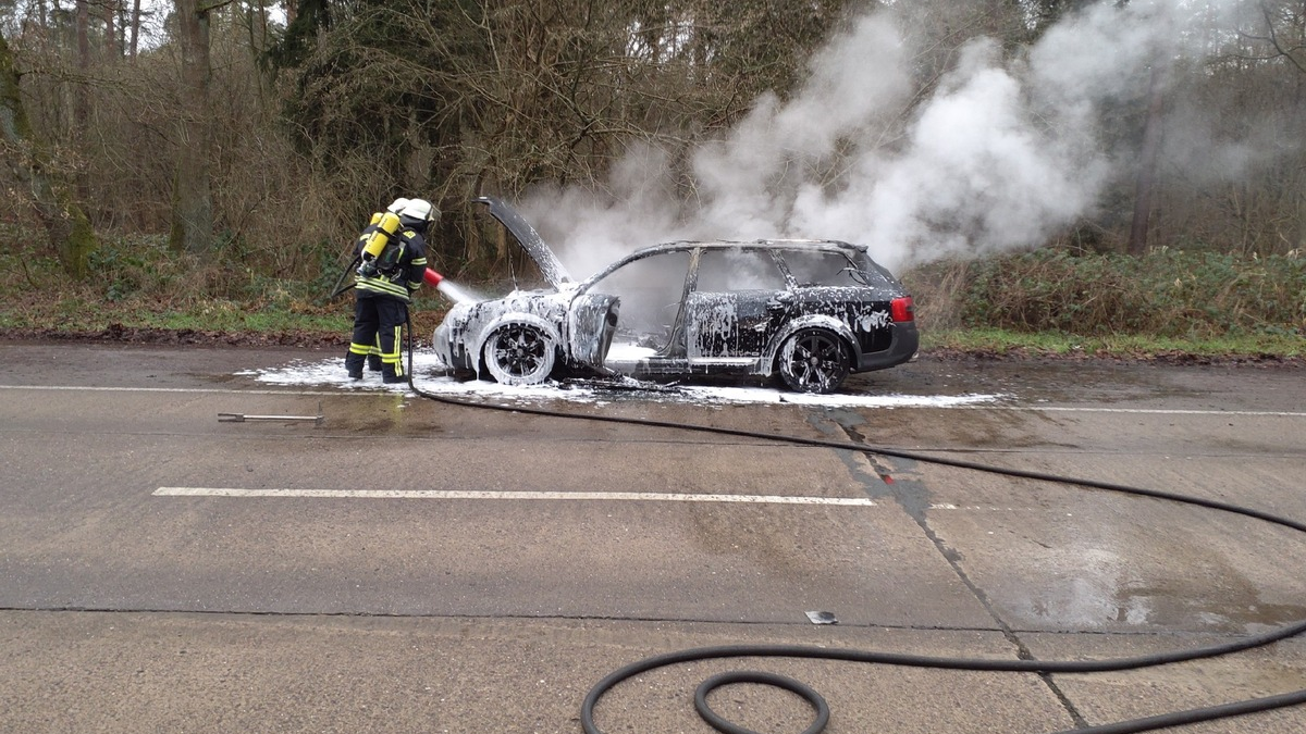 POL-NI: Husum/Langendamm - PKW vollständig ausgebrannt - Foto: presseportal.de