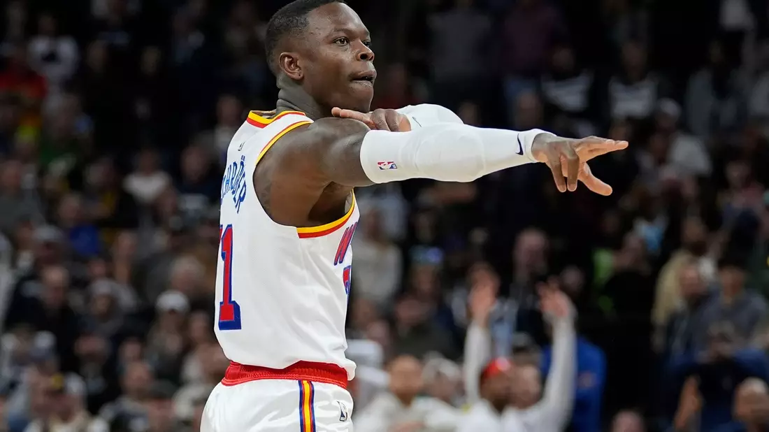 Dennis Schröder erzielte beim knappen Sieg der Golden State Warriors bei den Minnesota Timberwolves zwölf Punkte. - Bild: Abbie Parr/AP/dpa
