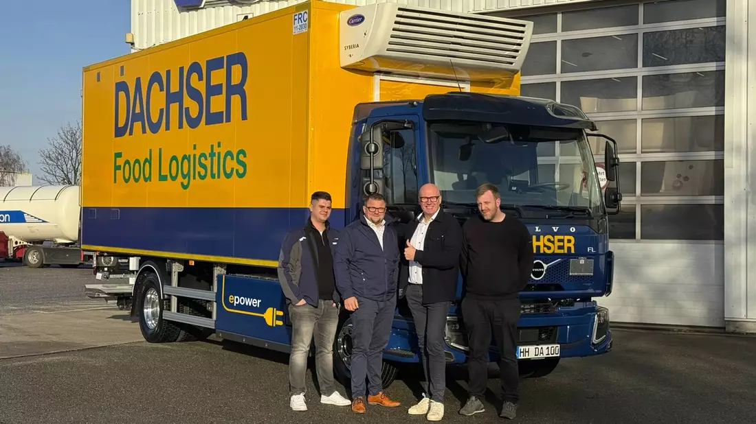 Der hundertste vollelektrische Lkw bei Dachser kommt im Food Logistics-Verteilerverkehr zum Einsatz - Bild: presseportal.de