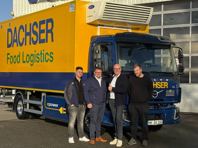 Der hundertste vollelektrische Lkw bei Dachser kommt im Food Logistics-Verteilerverkehr zum Einsatz - Foto: presseportal.de