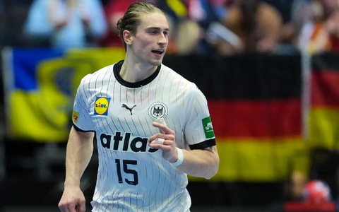 Juri Knorr steht den Handballern im WM-Viertelfinale gegen Portugal wohl zur Verfügung.  - Foto: Sören Stache/dpa