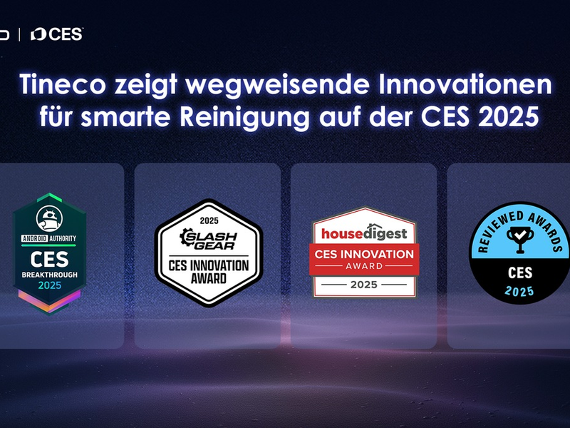 Voller Erfolg auf CES 2025: Tineco vierfach ausgezeichnet für Innovationen in der smarten Bodenpflege - Foto: presseportal.de