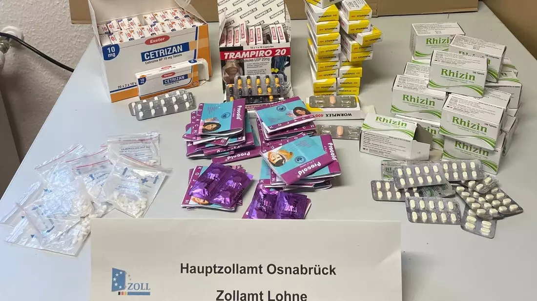 HZA-OS: Osnabrücker Zöllner stellen Verstoß gegen das Arzneimittelgesetz fest - Bild: presseportal.de