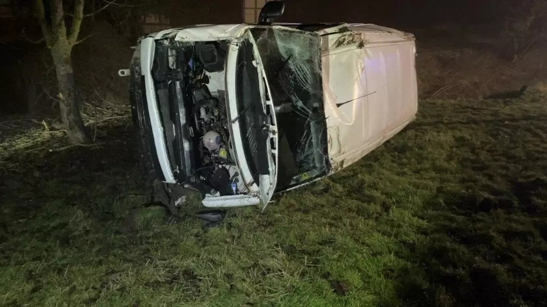 LPI-J: Unfall im Weimarer Land - ein Schwerverletzter - Bild: presseportal.de