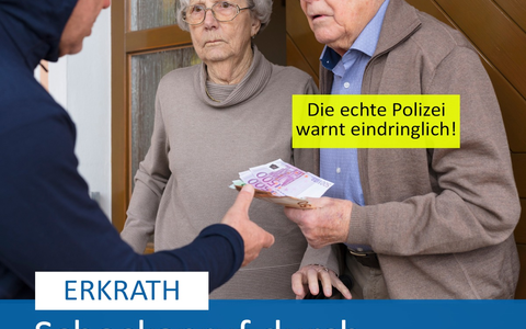 POL-ME: Falsche Polizeibeamte: 89 Jahre alter Senior wird Opfer des Schockanrufs - Erkrath - 2501059 - Foto: presseportal.de POL-ME: Falsche Polizeibeamte: 89 Jahre alter Senior wird Opfer des Schockanrufs - Erkrath - 2501059 - Foto: presseportal.de