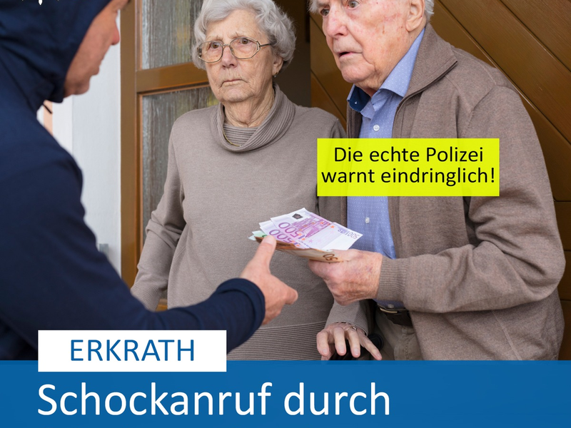 POL-ME: Falsche Polizeibeamte: 89 Jahre alter Senior wird Opfer des Schockanrufs - Erkrath - 2501059 - Foto: presseportal.de